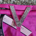 Victorias Secret Very Sexy V-Hardware Rhinestone V-String - Fuschia Frenzy -Sz M