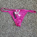 Victorias Secret Very Sexy V-Hardware Rhinestone V-String - Fuschia Frenzy -Sz M
