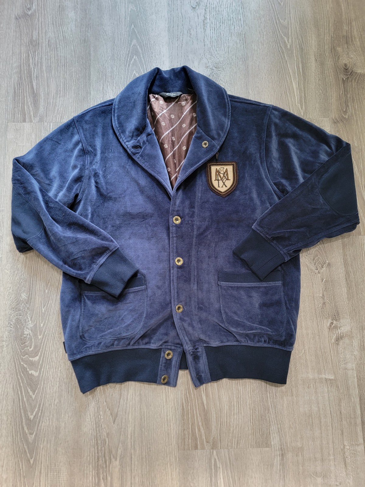 Sean John Vintage Velour Cardigan Men's Size XL