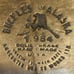 Vintage 1984 Metal Belt Buckle, Brass, Alyeska Electric Inc, Anchorage Alaska