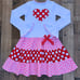 Red & Pink Polka Dot Valentines Day Girl Dress