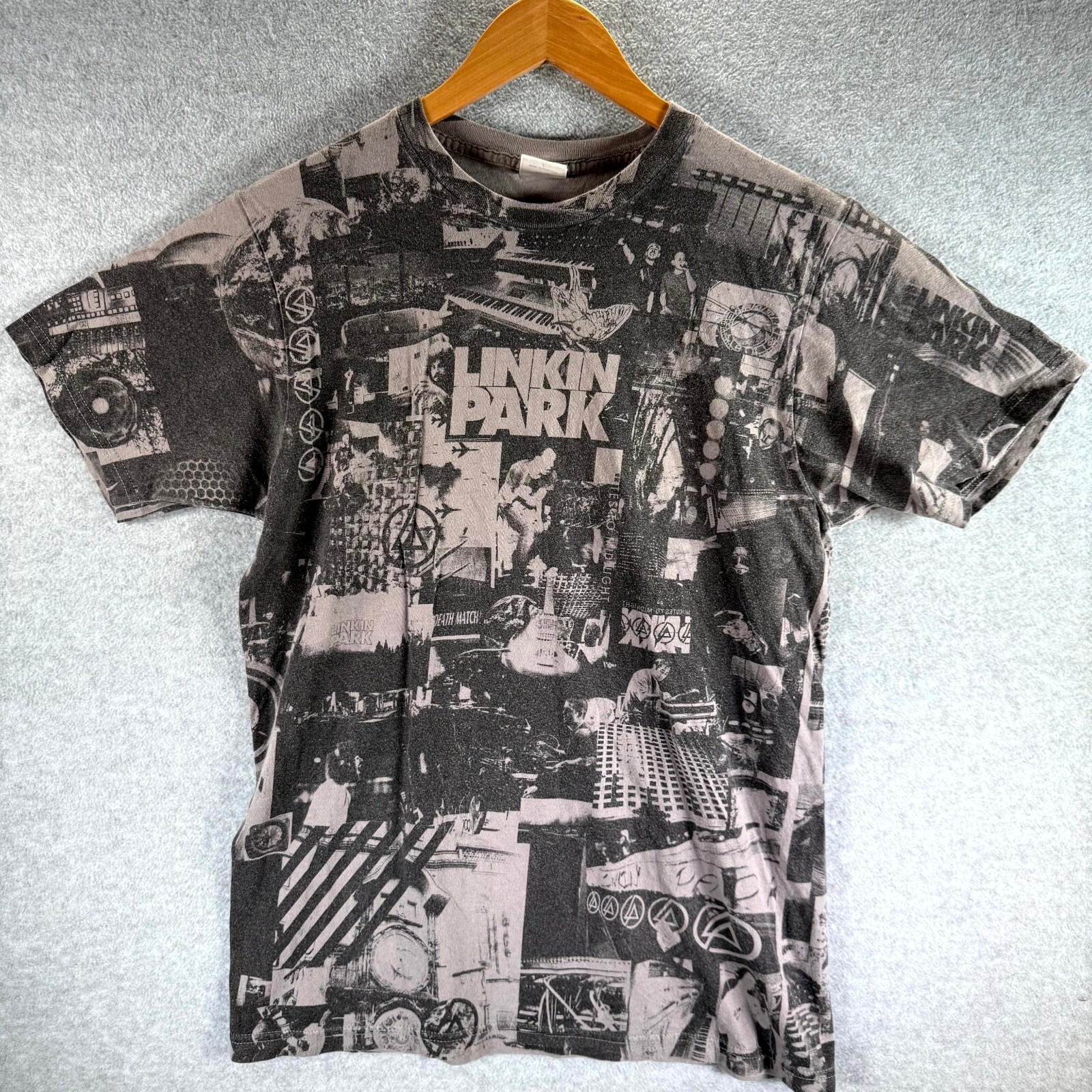 Vintage Bay Island T-Shirt Men Large Midnight Linkin Park Short Sleeve Crew Neck
