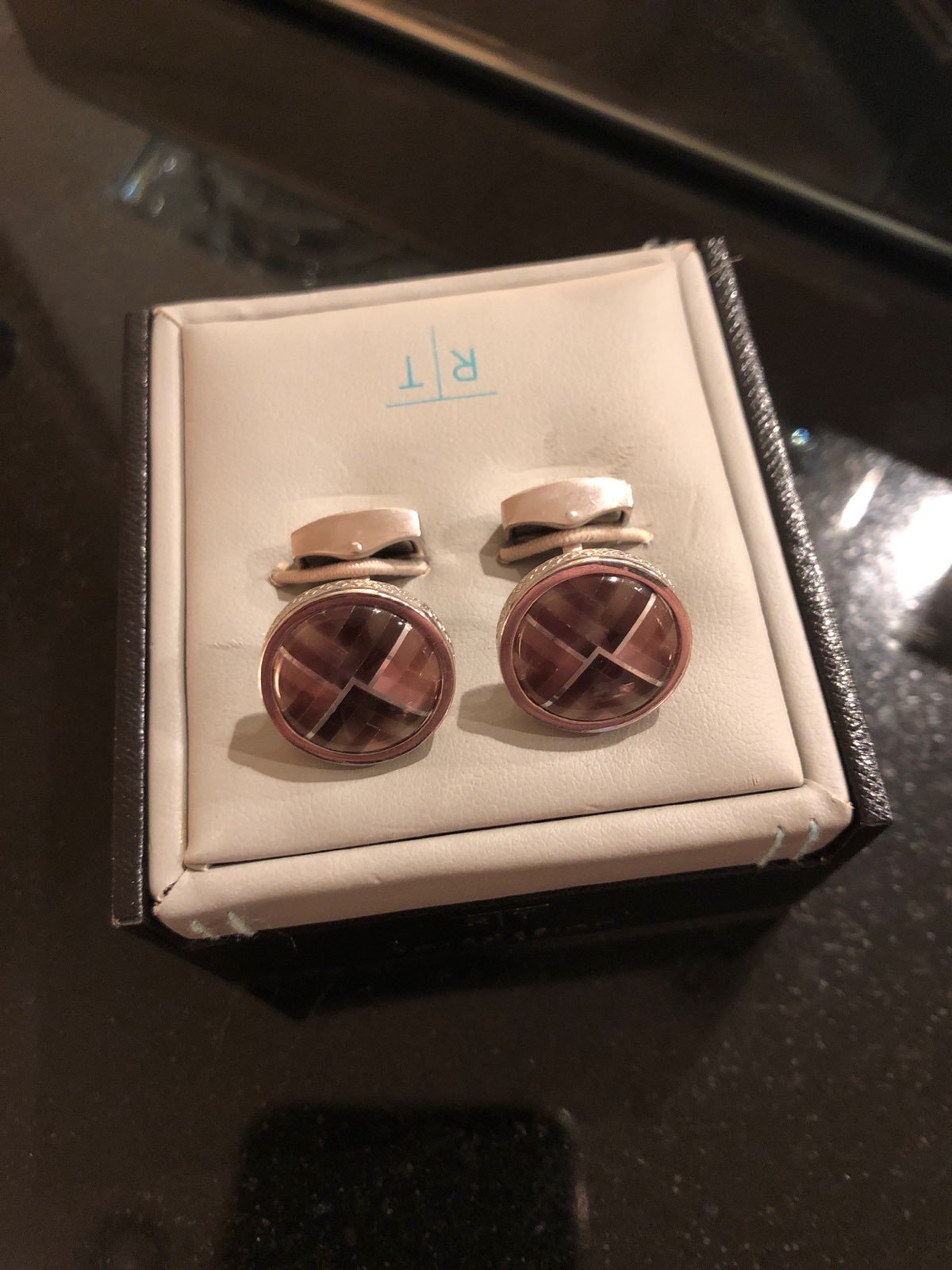 RTR Tateossian cufflinks rodhium 200