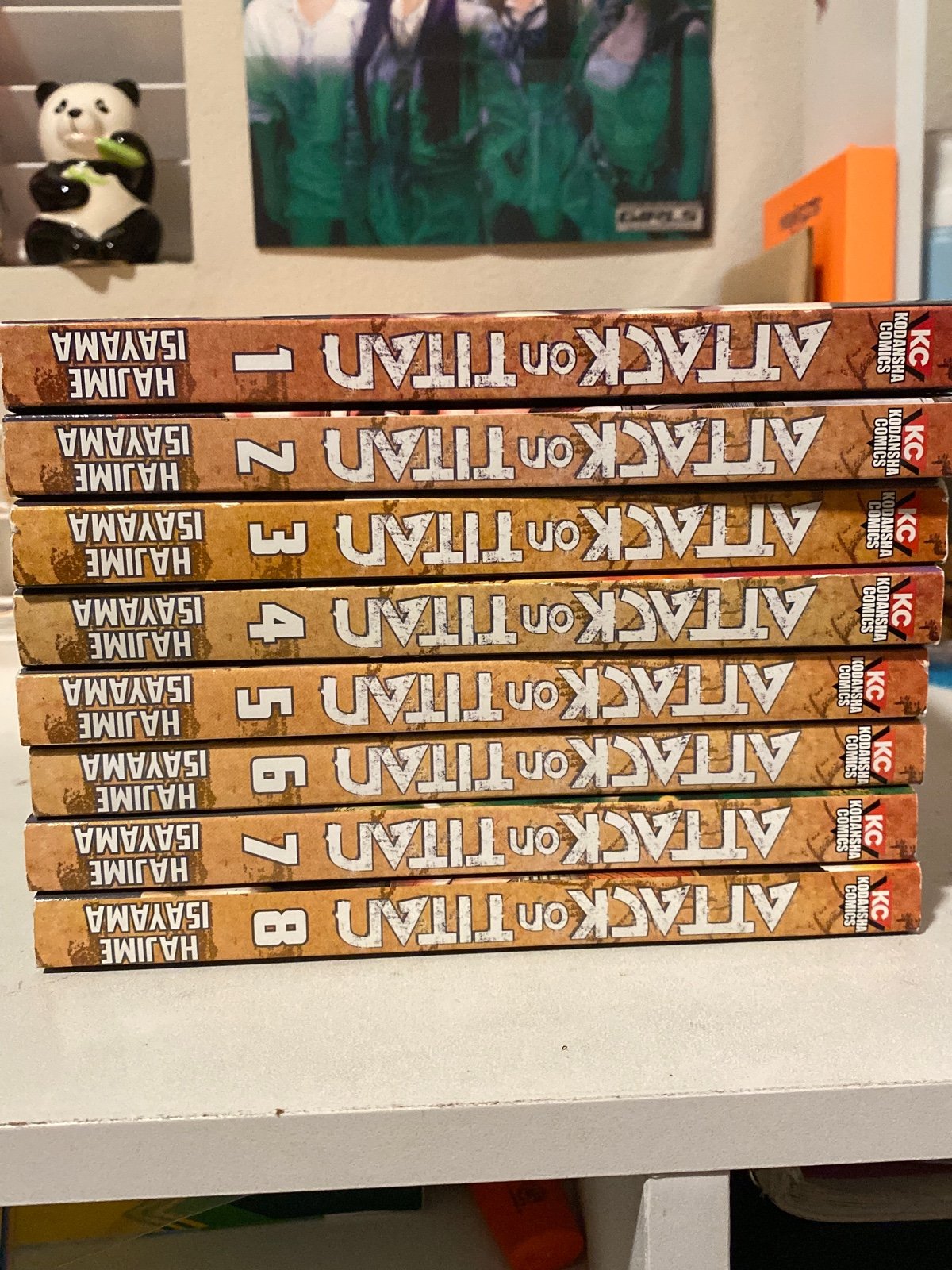 Attack on titan manga vol 1-8