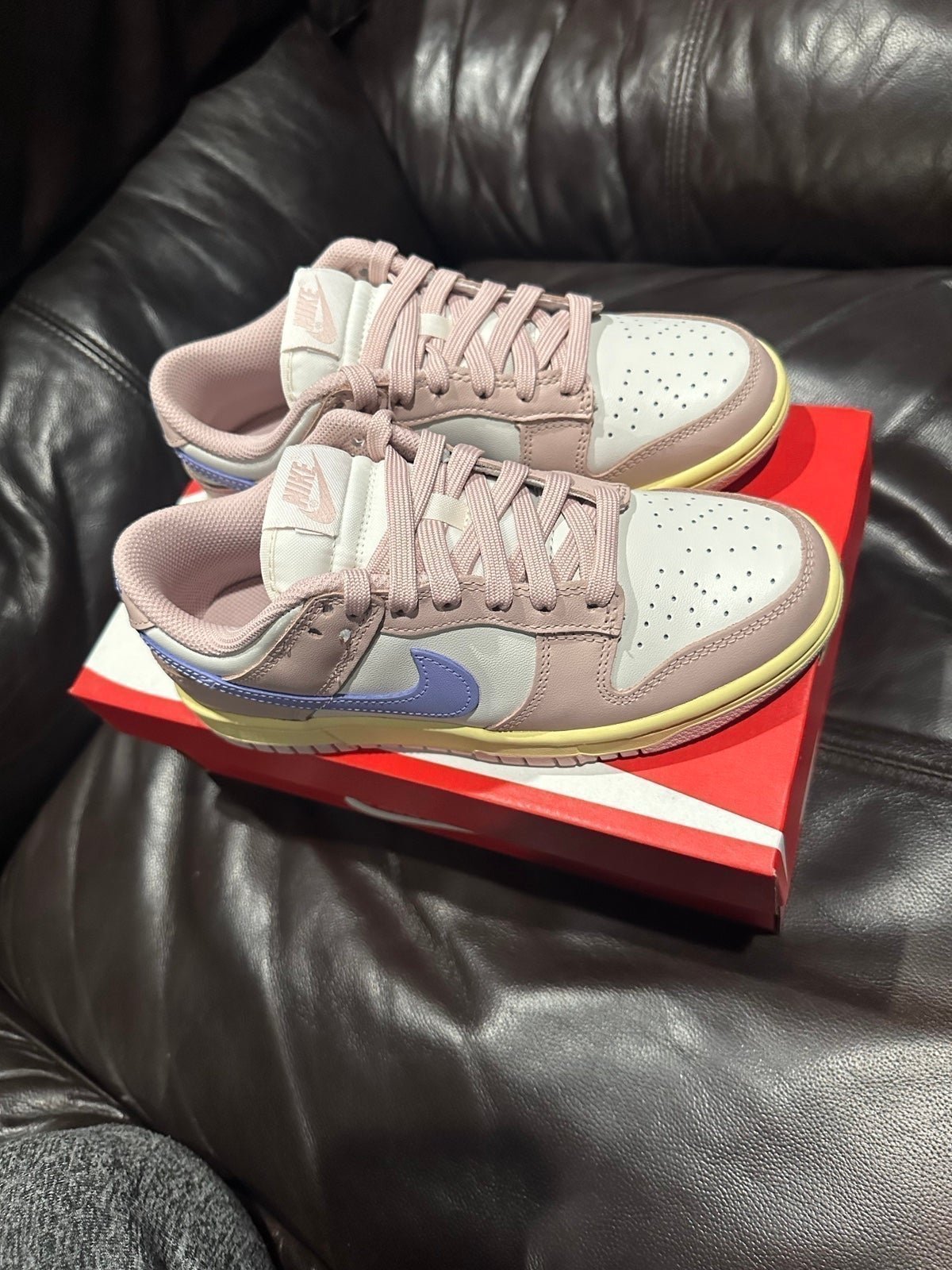 Womens Nike dunks(pink oxford)