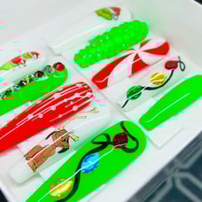 XXL LARGE-THE GRINCH- GEL PRESS ON NAILS