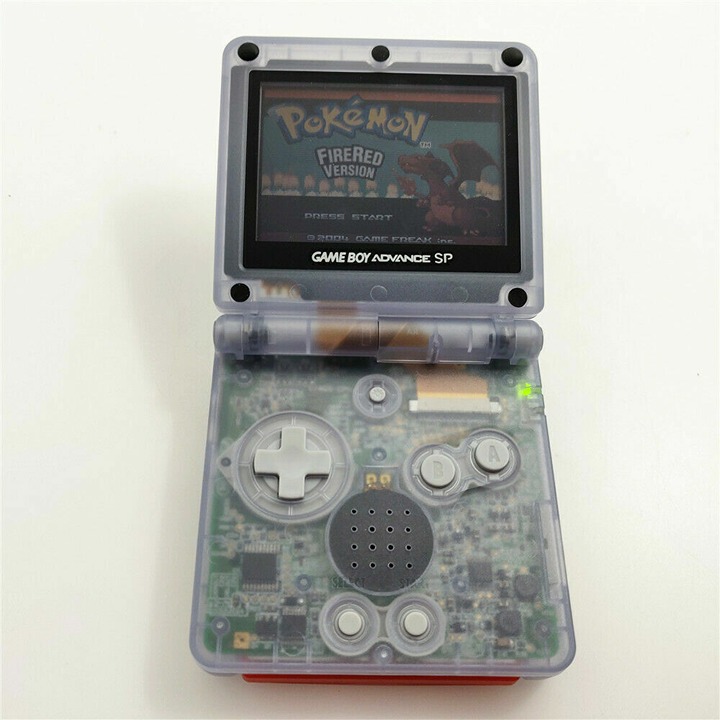 Nintendo Game Boy Advance GBA SP Clear Glacier System AGS 001 Refurbished!