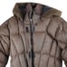 EUC Mountain Hardwear Womens Brown Quilted Down Parka Coat W/ Faux Fur Hood & In