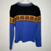 Obermeyer Women Size L Fair Isle Nordic Joan Wool Blend Knit V-Neck Ski Sweater