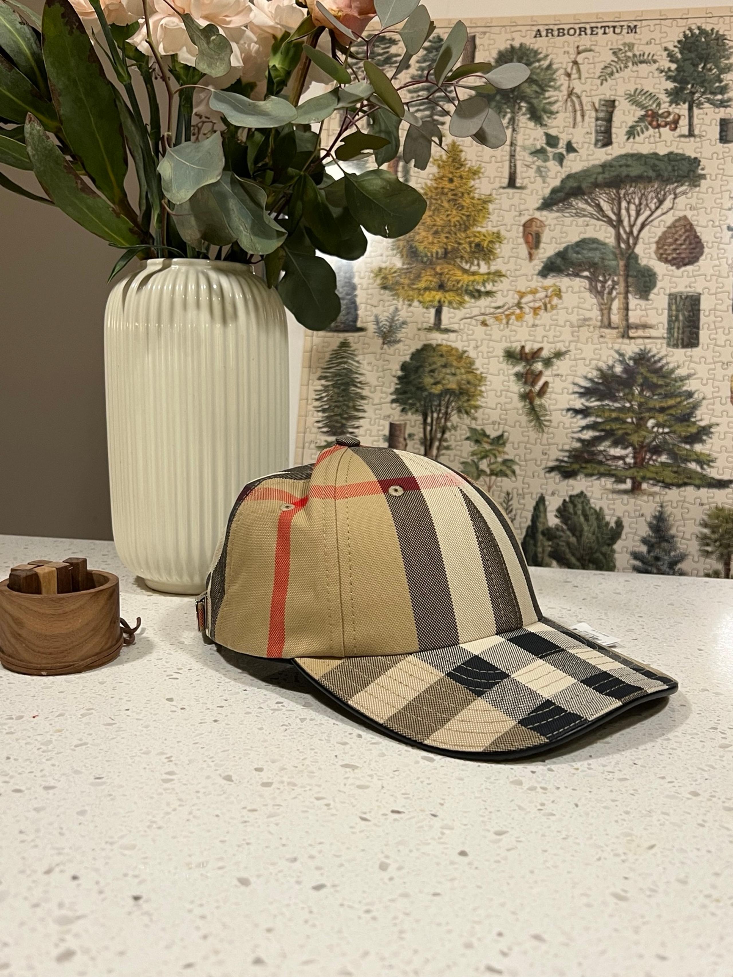 Logo Detail Exaggerated Check Cotton Baseball Cap XS - Burberry
