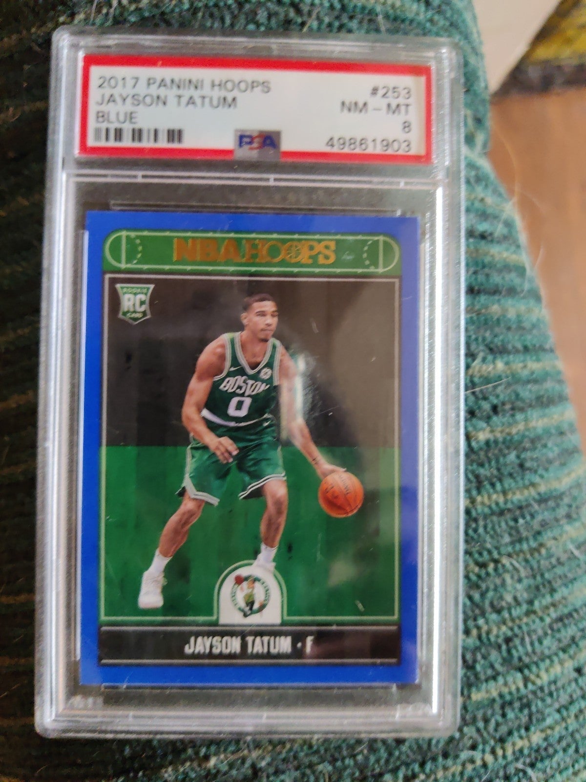Hoops Jayson Tatum 2017 Rookie card Blue PSA 8