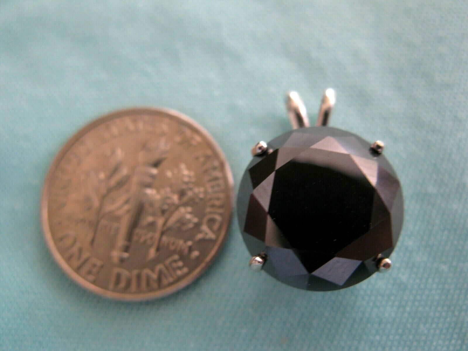 6.06ct 100% REAL NATURAL BLACK DIAMOND NECKLACE,CERTI FICATE,FREE DIAMOND TESTER