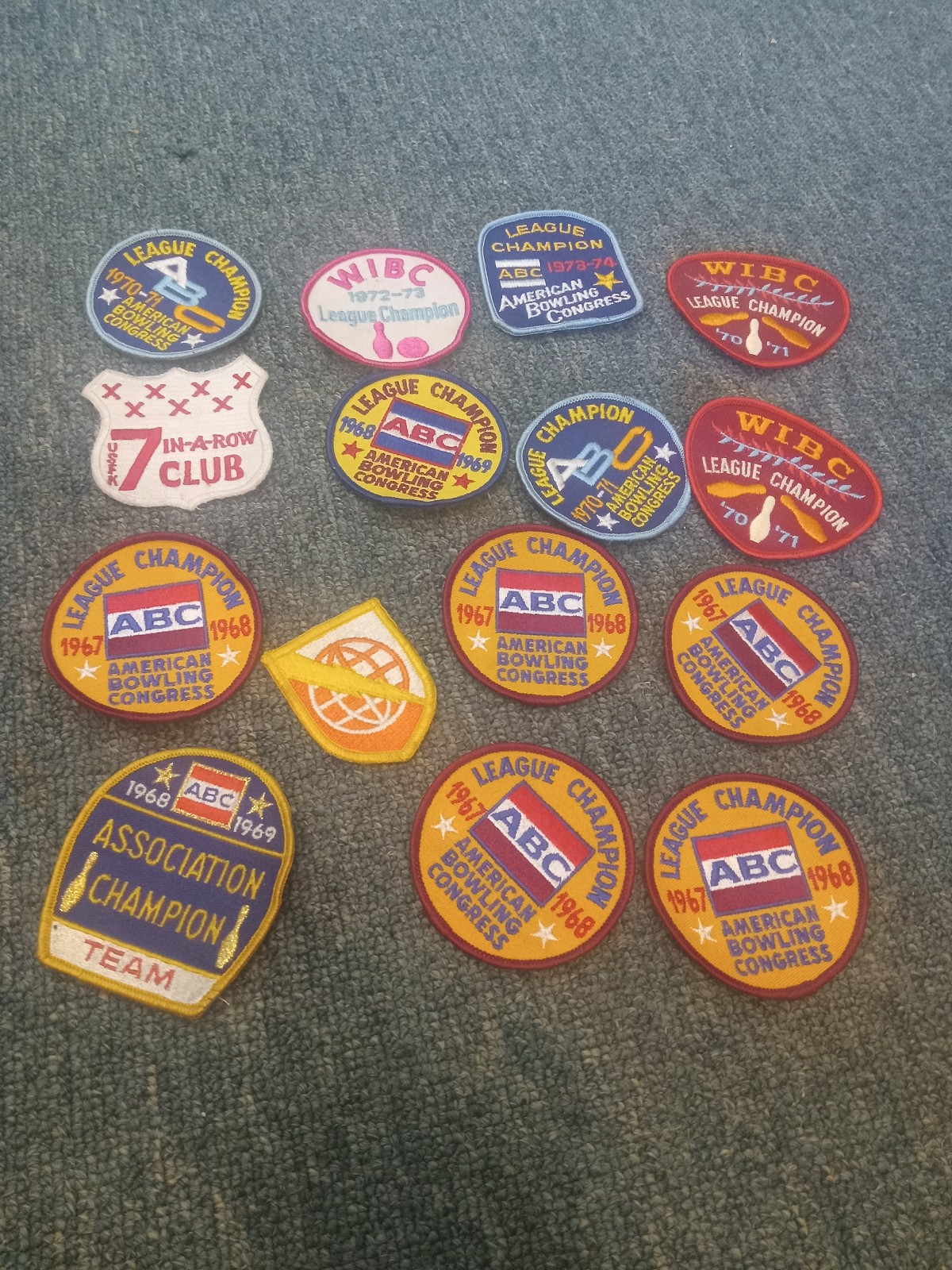 Vintage 1960s bowling Patches