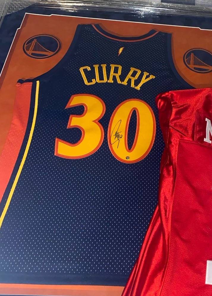 Steph Curry Rookie Jersey Signed, Framed, and Authenticated