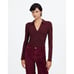 Madewell Polo Top Side Cinch Long Sleeve Collared Blouse Plum Purple Size M