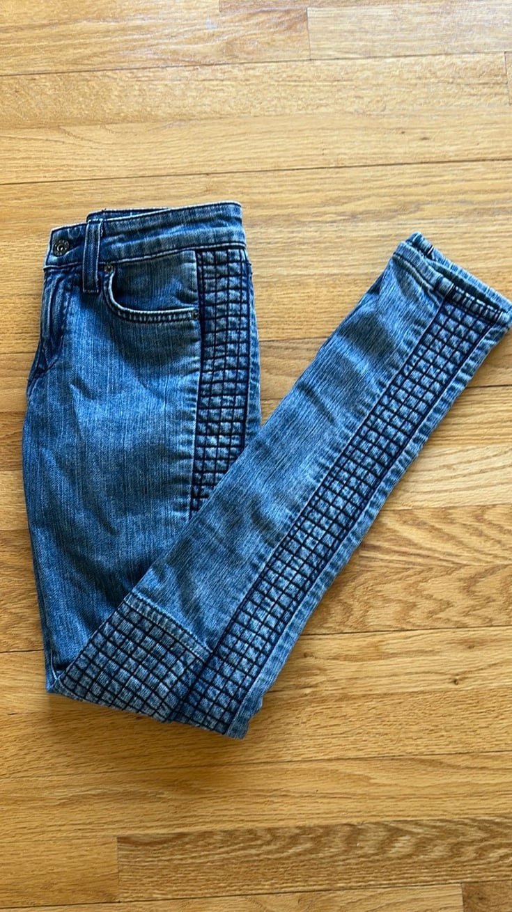 LF Carmar Moto Jeans with Quilted Knees & Side Panels