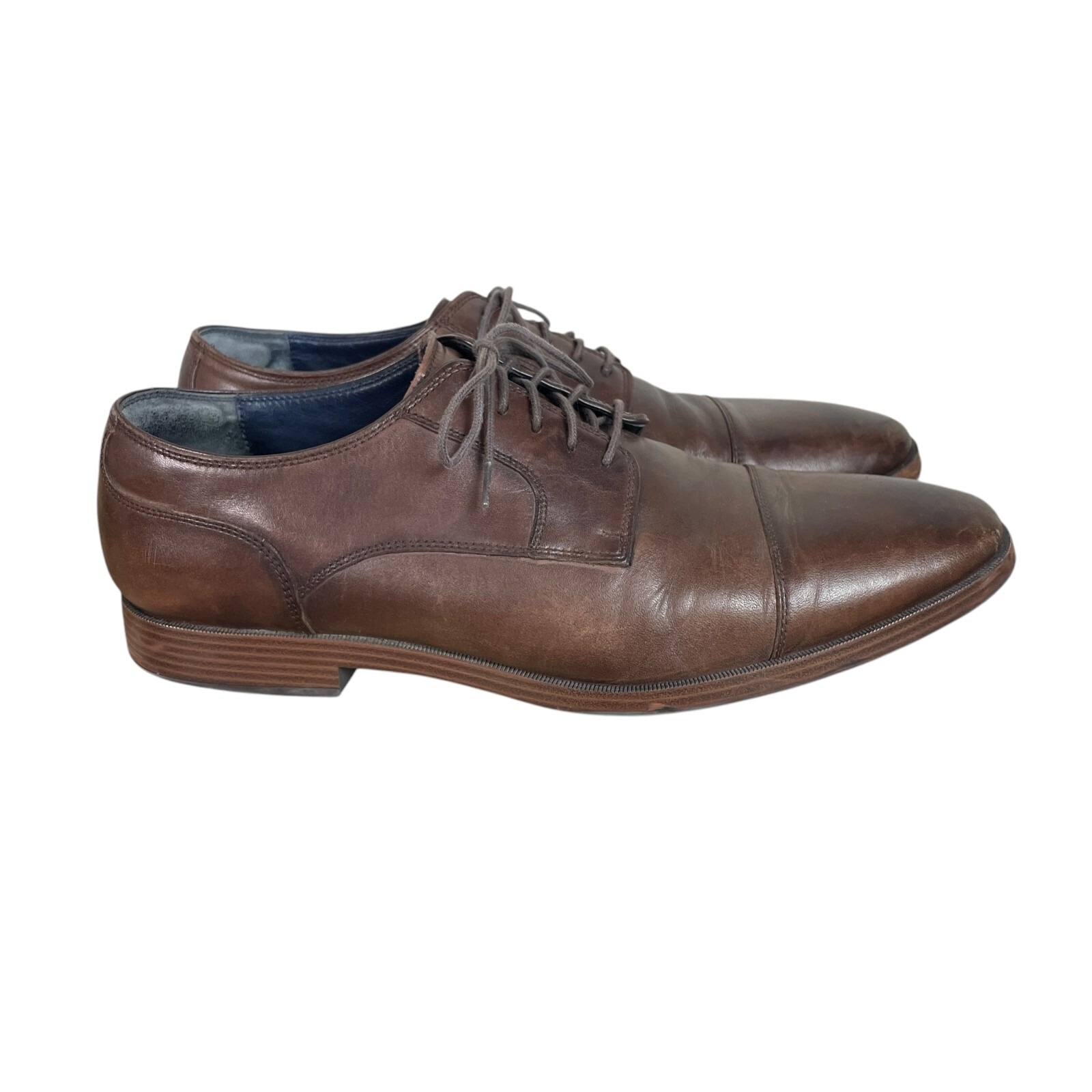 Cole Haan Mens Grand OS Warren Cap Toe Dress Shoe 11.5M Brown Leather C25597