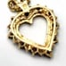 10k Sapphire and Diamond Heart Pendant Only