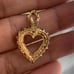 10k Sapphire and Diamond Heart Pendant Only