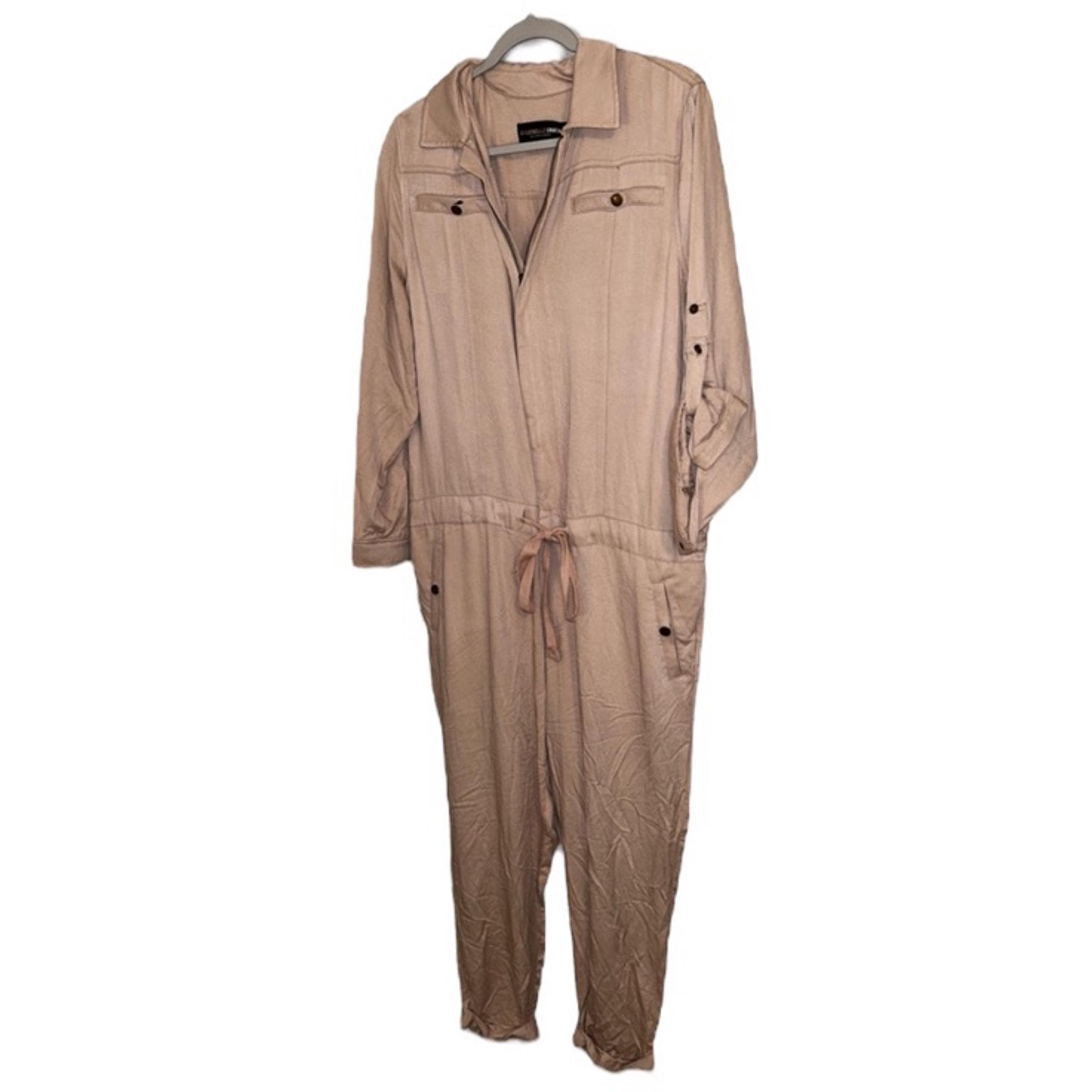 NEW Light Pink Salmon New York & Company Designer Romper Jumpsuit Women’s Large!