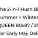 The 2-in-1 Hush Blanket Bundle: Summer + Winter - Classic / QUEEN 80x87 / 25lb