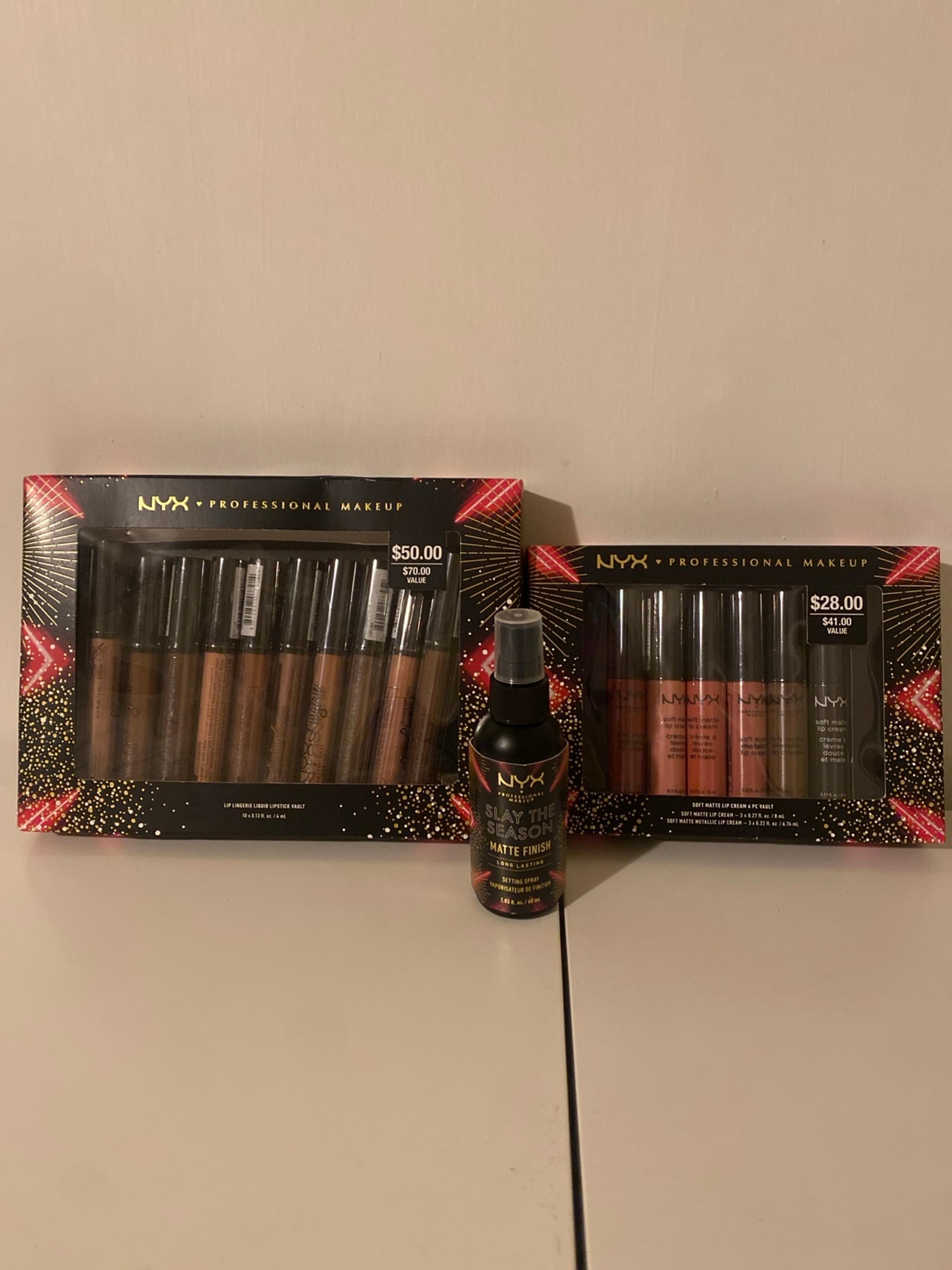 New NYX Bundle of 3 Slay the Season Lips & Setting Spray