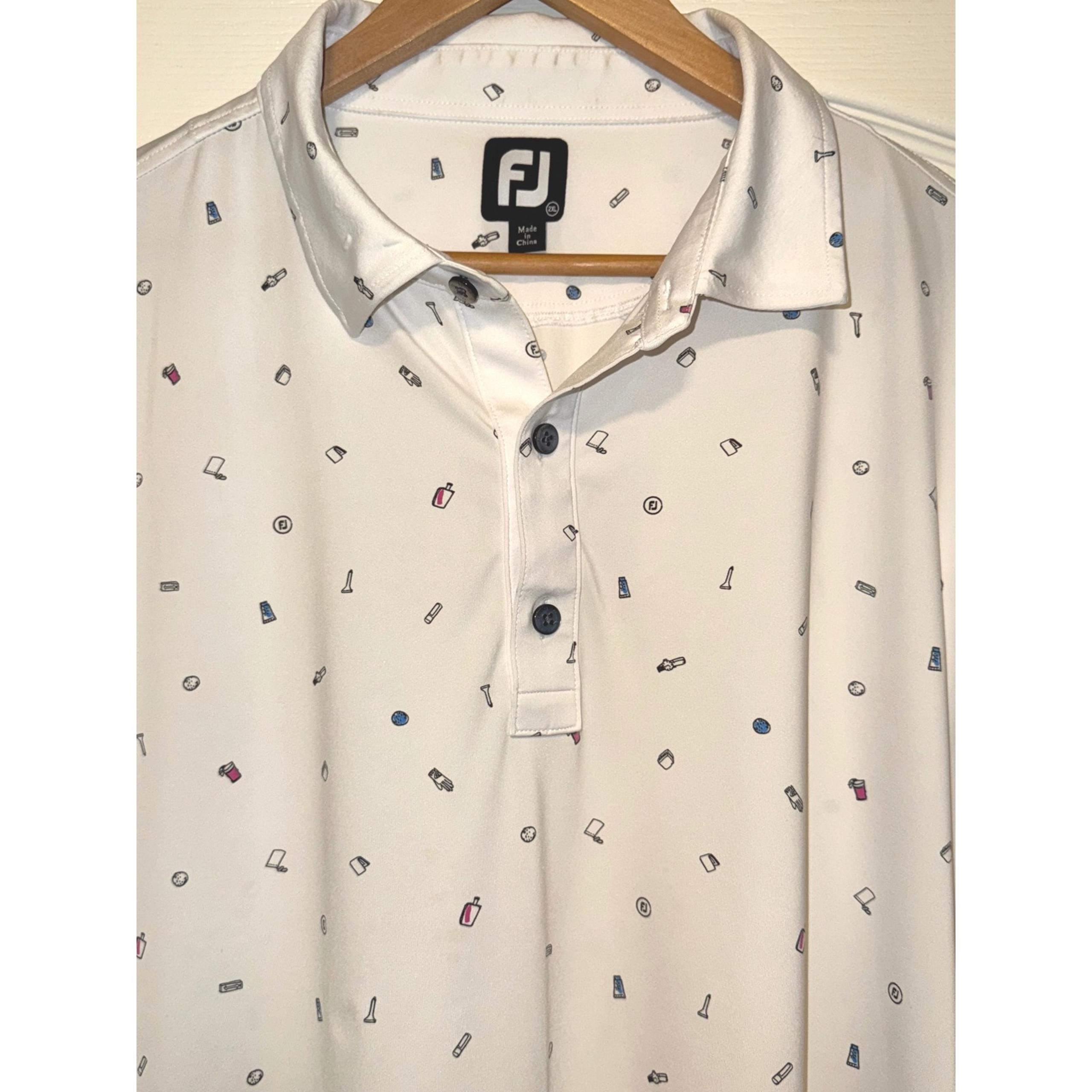 FootJoy men's white polo golf shirt size 
2 XL