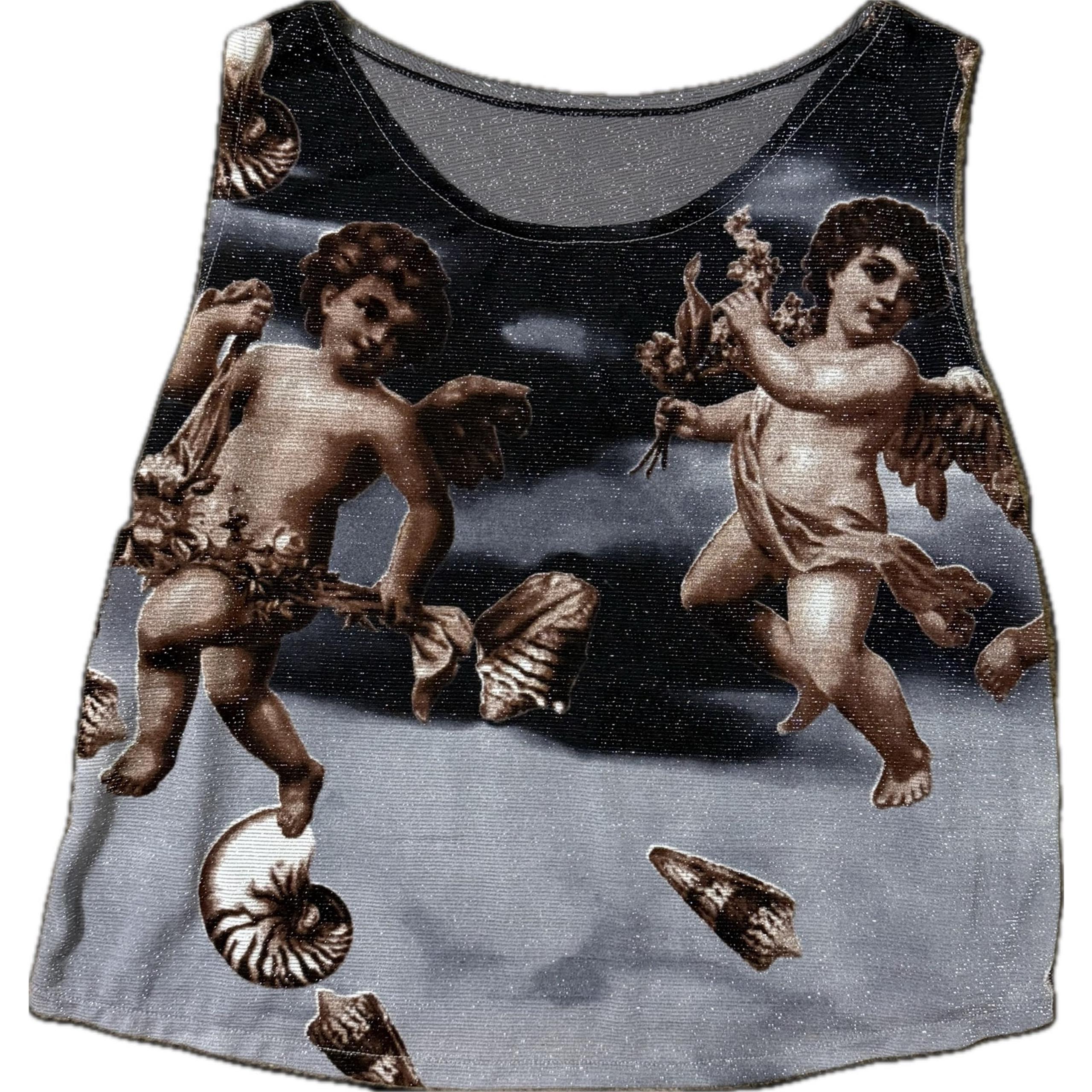 Vintage-Inspired Renaissance Angel Cherub Tank