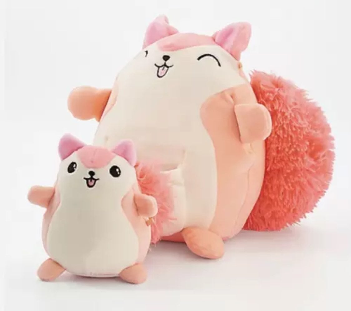Justice Squishmallows Squirrel + Baby Plush new