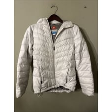 Columbia Womens Lined Hooded Jacket Cream Size Small Polyester