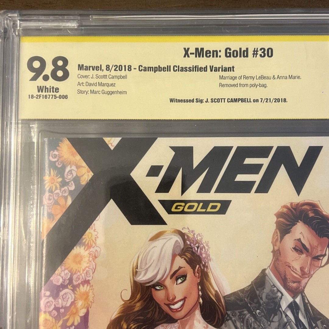 XMen Gold 30 CGC 9.8 SS J Scott Campbell Classified Variant