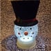 Bath & Body Works Glitter Light Up Snowman Globe 3-Wick Candle Holder