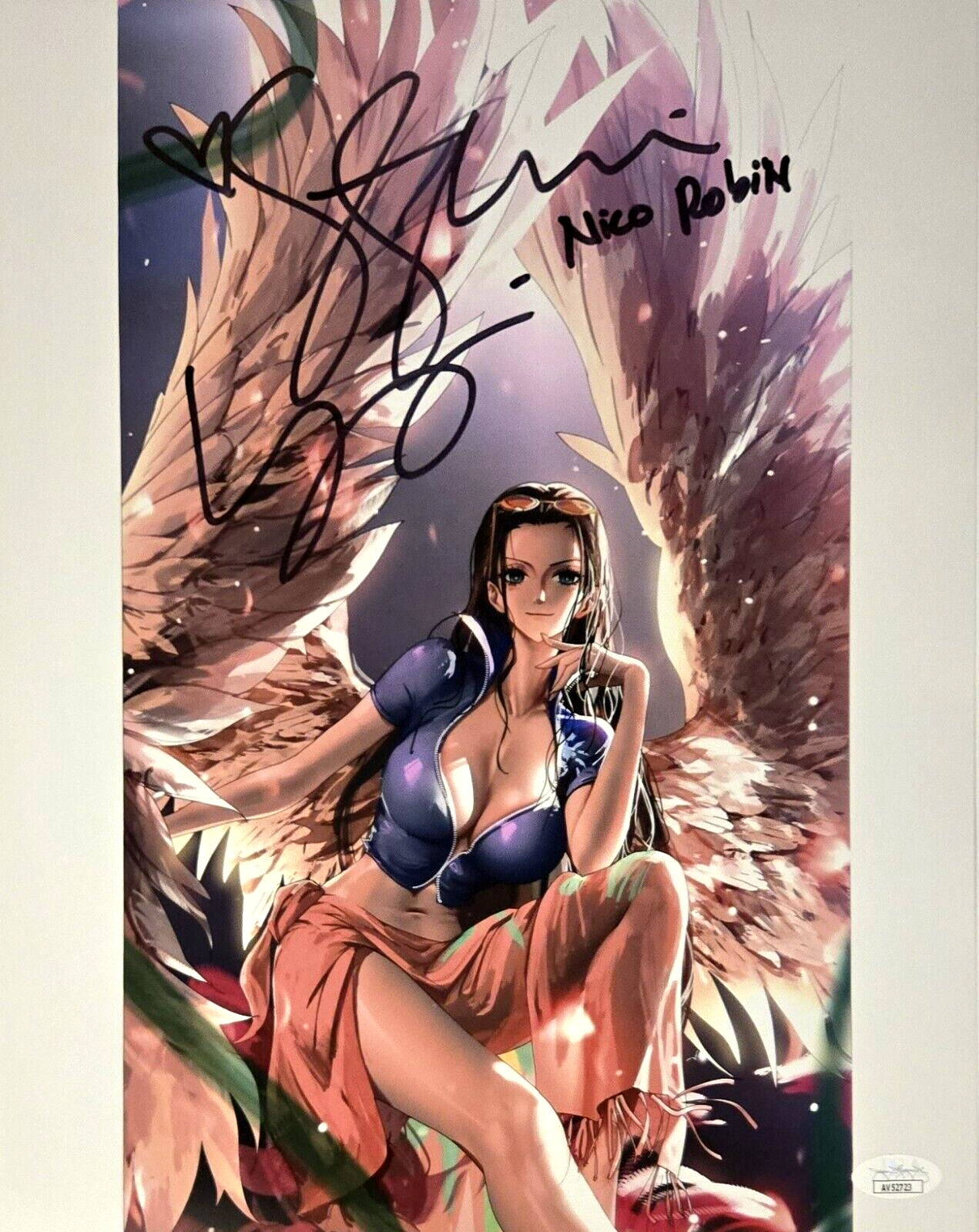 Stephanie Young Signed Photo Nico Robin One Piece Anime Autograph JSA COA 723