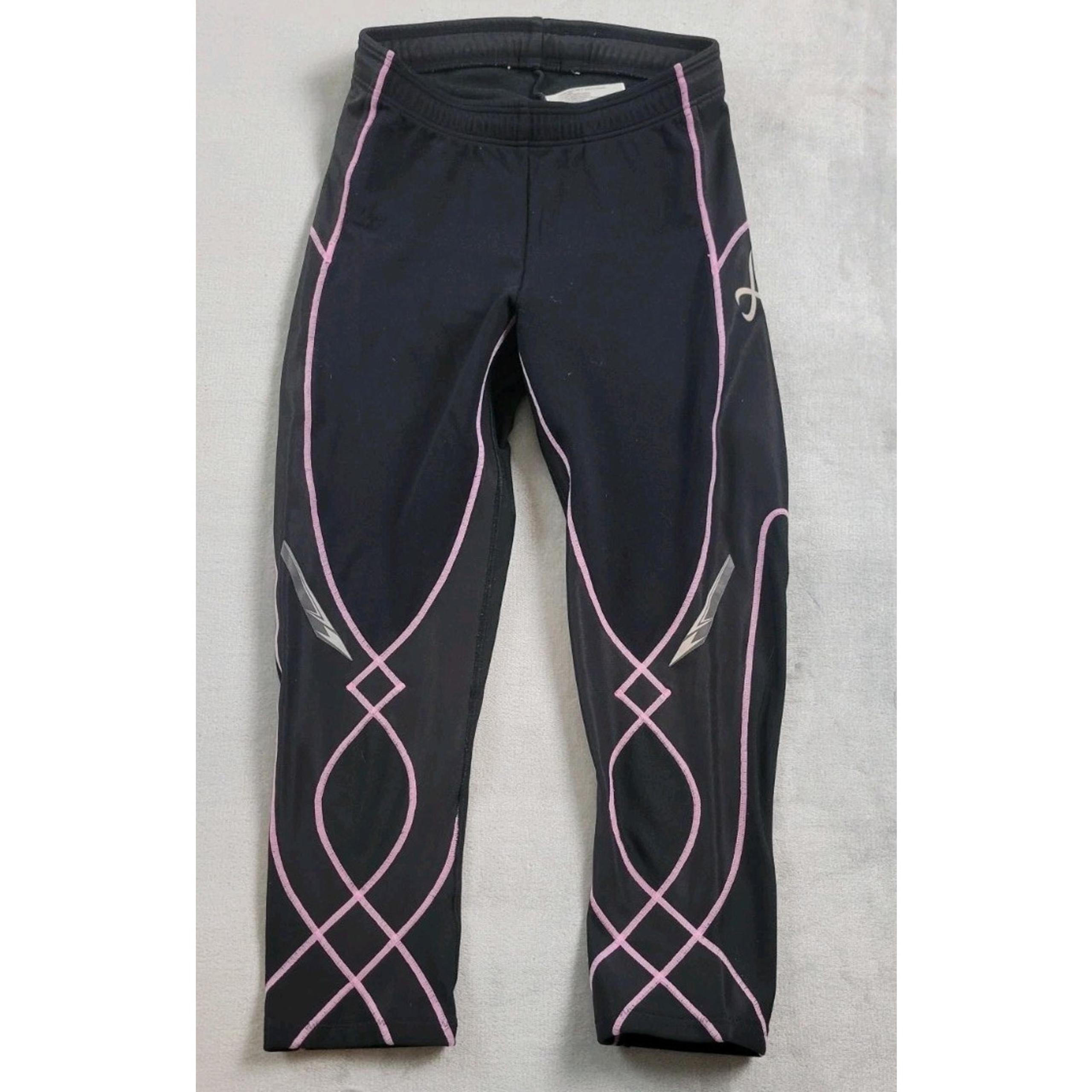 CW-X Womens Compression leggings Insulator Stabilyx black sz S 3/4 joint support