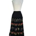 Silk Club Sz 4 Black, Embroidered Colorful Floral, Ankle Length Skirt