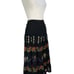 Silk Club Sz 4 Black, Embroidered Colorful Floral, Ankle Length Skirt