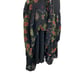 Silk Club Sz 4 Black, Embroidered Colorful Floral, Ankle Length Skirt