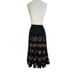 Silk Club Sz 4 Black, Embroidered Colorful Floral, Ankle Length Skirt