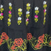 Silk Club Sz 4 Black, Embroidered Colorful Floral, Ankle Length Skirt