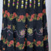 Silk Club Sz 4 Black, Embroidered Colorful Floral, Ankle Length Skirt