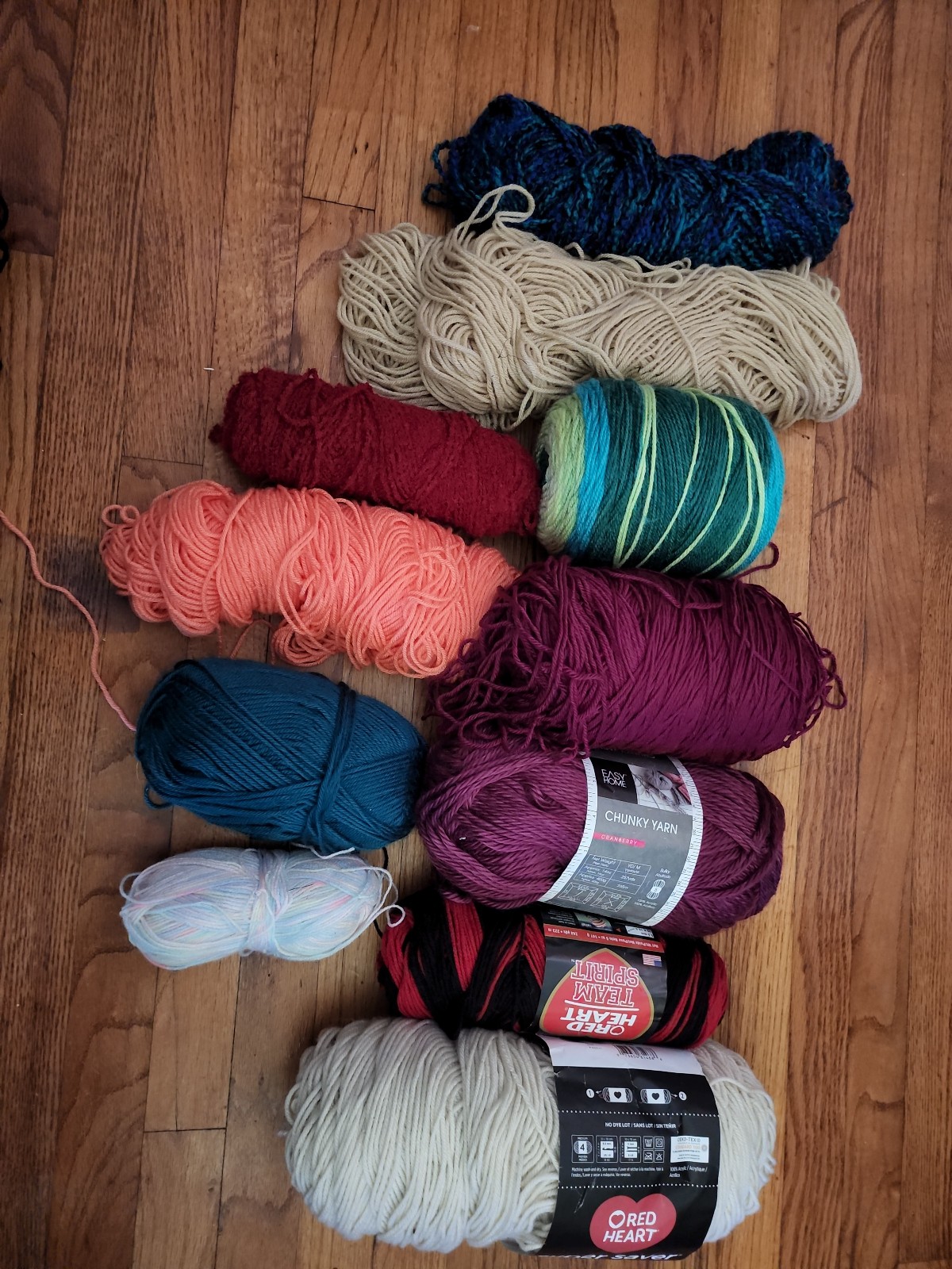 lot-10 Yarn Red Heart Super Save 14oz/5 oz /Easy Home Chunky And Some without...