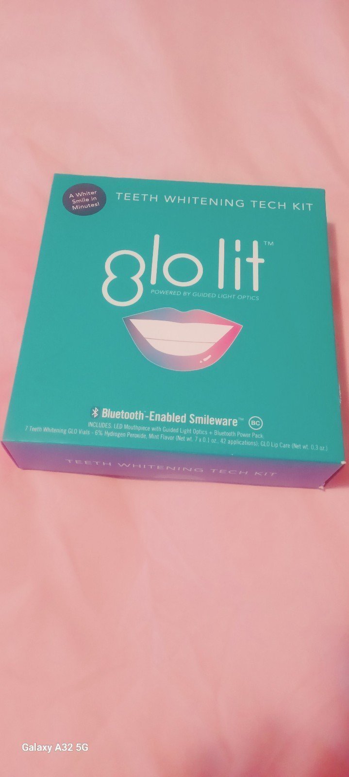 GLO LIT Teeth Whitening Device Tech Kit with Bluetooth New In Box but opened
