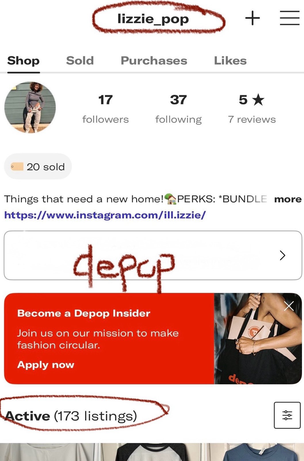 *depop-not a listing