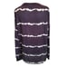Blue with White womans XL pullover long sleeve with button closing v neck 0348