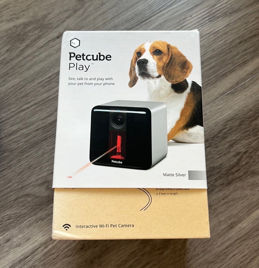 Petcube Play, Matte Silver. Used.