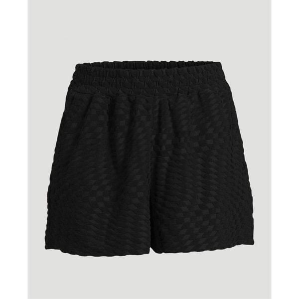 NWT Good American Terry Jacquard Woven Swim Shorts Sz 7 4XL Black Textured
