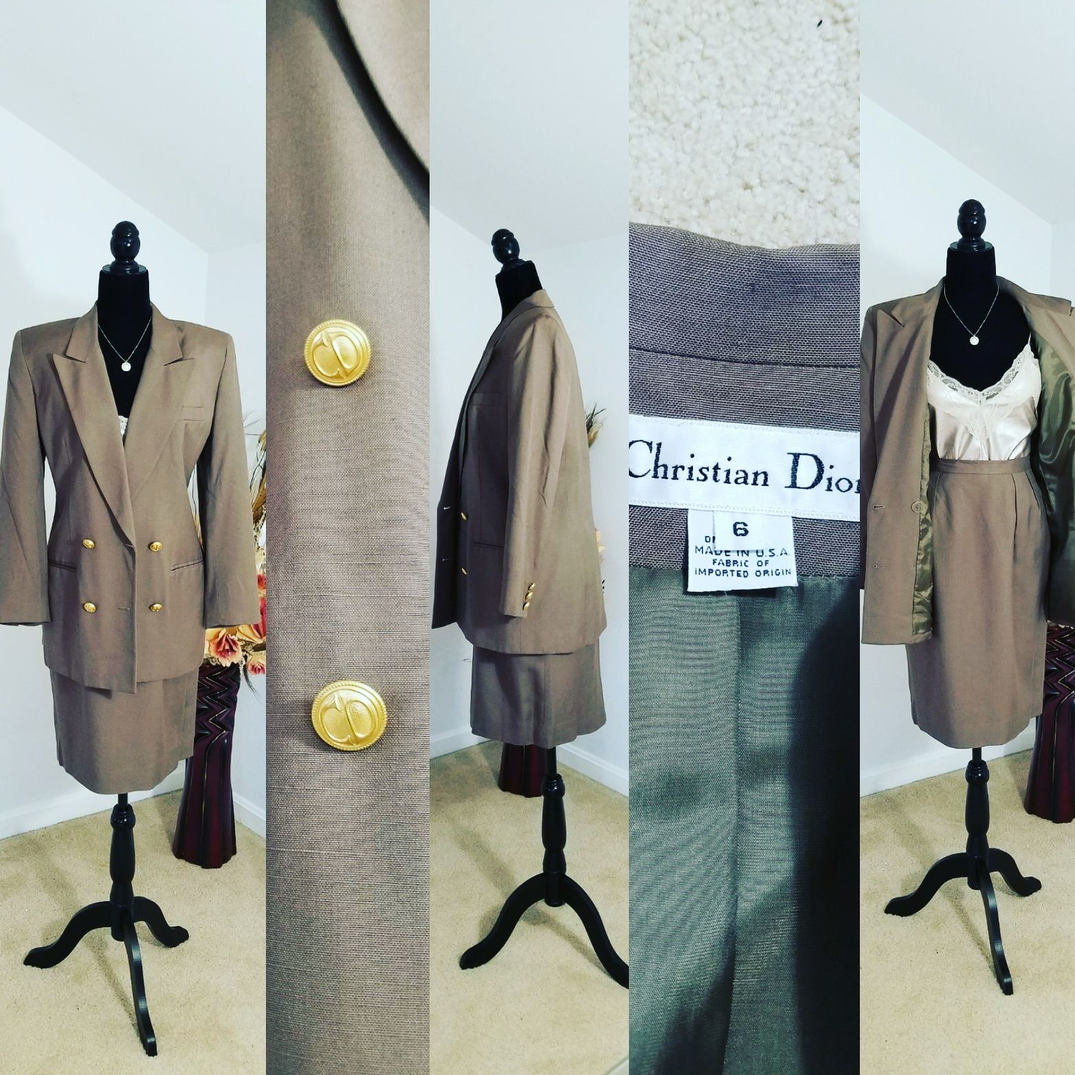 christian dior skirt suit