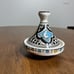 Moroccan ceramic tagine handmade and hand painted. Signed