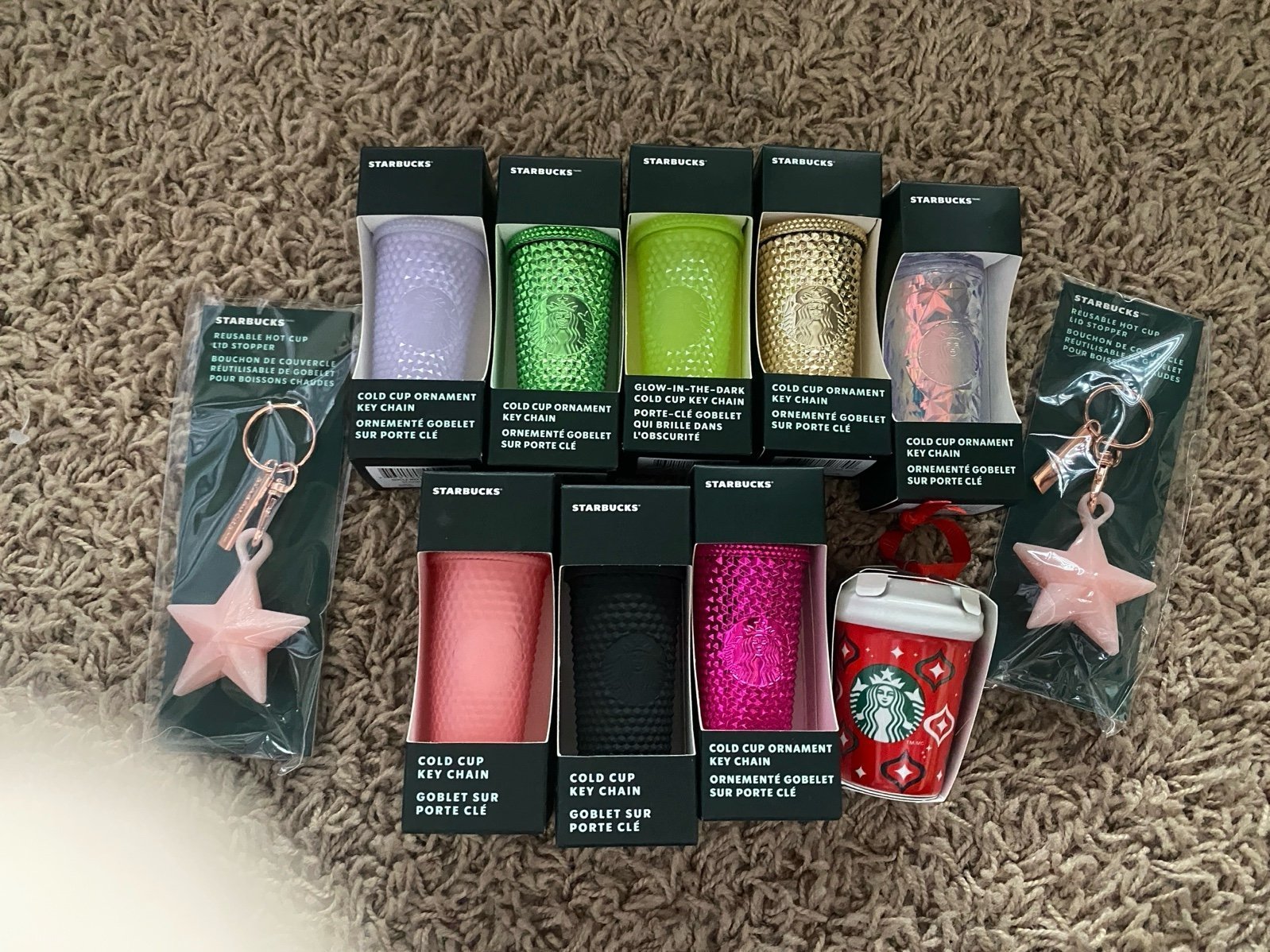 Starbucks ornaments and keychains bundle