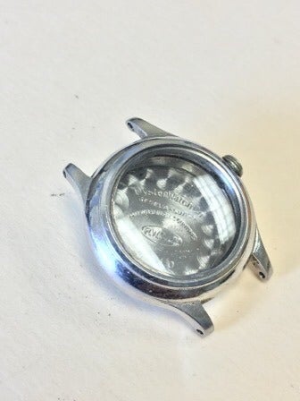 ROLEX OYSTER WATCH CO. WRIST WATCH CASE COMPLETE IN STAINLESS STEEL